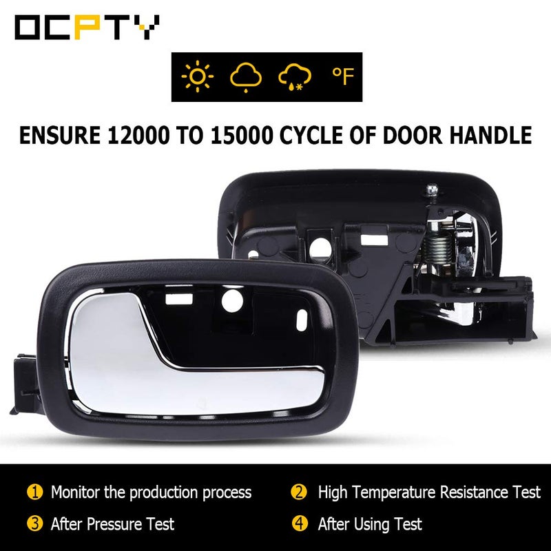 OCPTY Door Handles Interior Front Driver Left Side Replacement fit 2005-2010 for Cobalt 2007-2010 for Pontiac G5 Ouside Inside Door Handle Black - Image 5